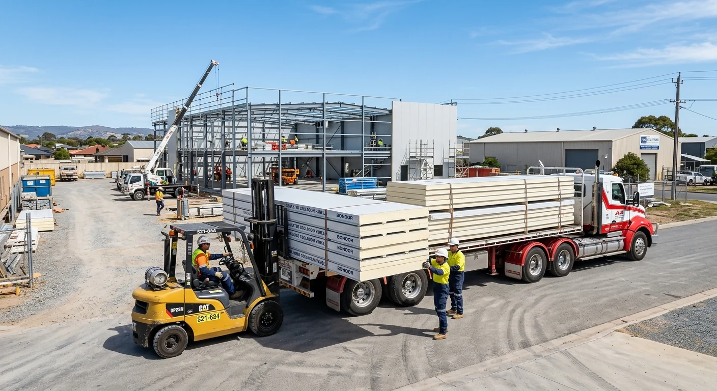 Coolroom panels Adelaide delivery — Cool Room Master stock and logistics