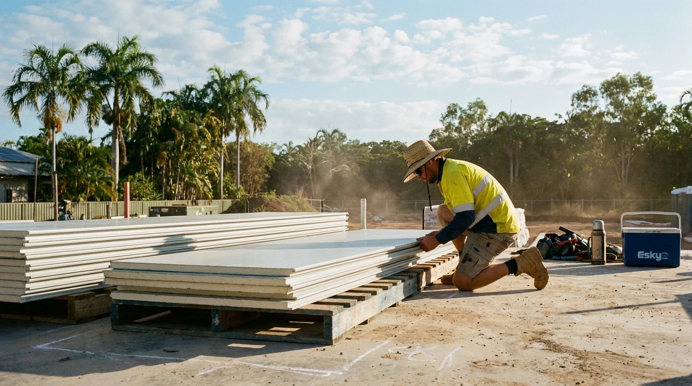 Coolroom panels Darwin — EPS Z-lock insulated panels at a Top End hospitality installation