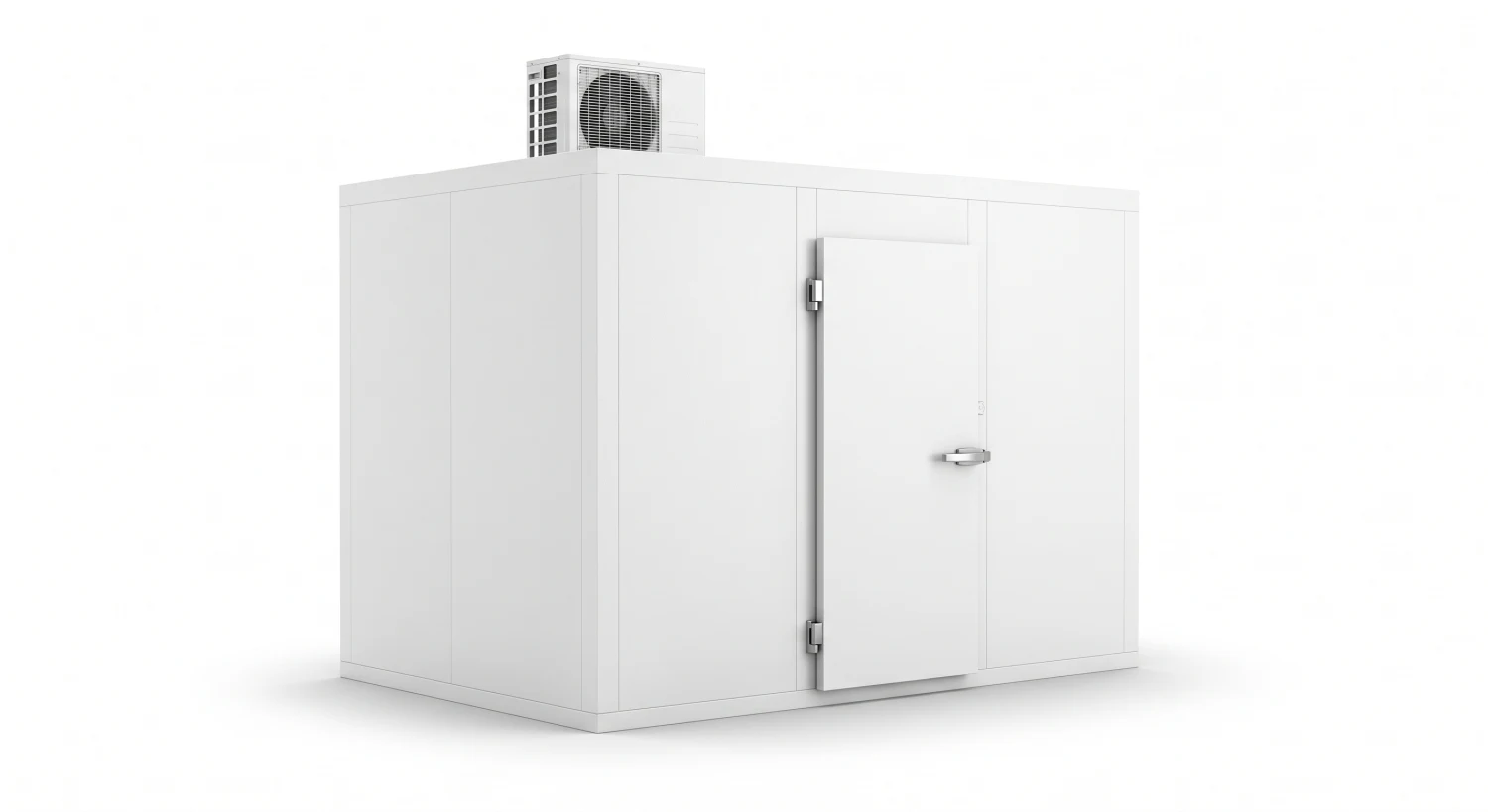 Interior of a 100mm PIR coolroom kit built as a freezer - Cool Room Masters